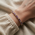 Amethyst-Prisma Tennisohrringe | Roségold