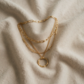 Klassische dreireihige Goldkette
