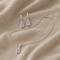 Rosalith Lumen Twist Schmuckset | Weissgold