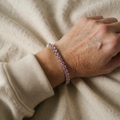 Rosa Saphir Tennisarmband | Weissgold